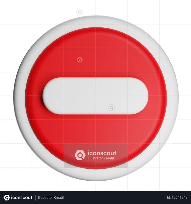 Interdit  3D Icon