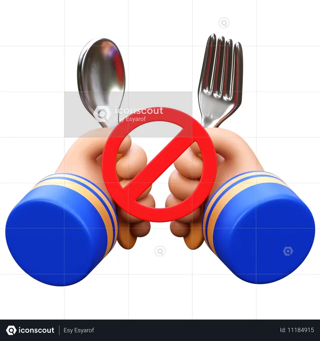 Interdit de manger  3D Icon