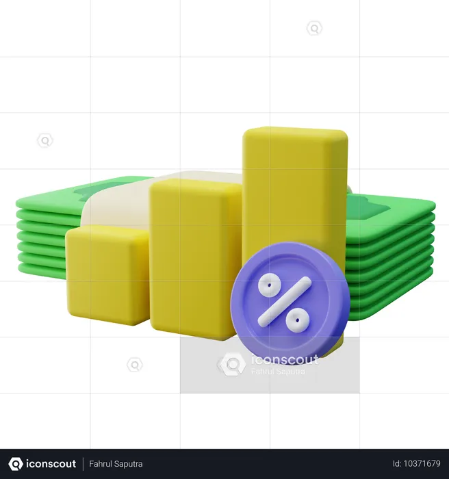 Interés  3D Icon