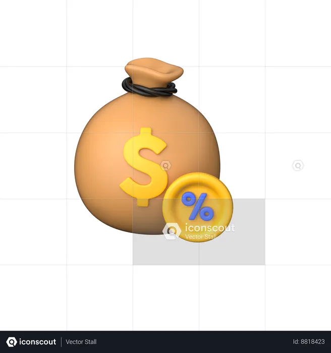 Interest Rate  3D Icon