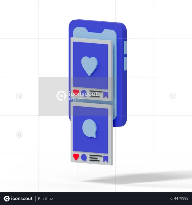 Interface de postagem  3D Icon