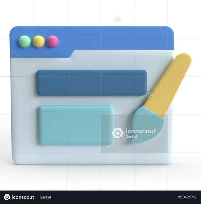 Interface web  3D Icon