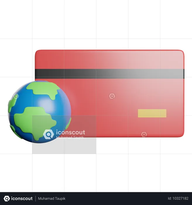 International card  3D Icon