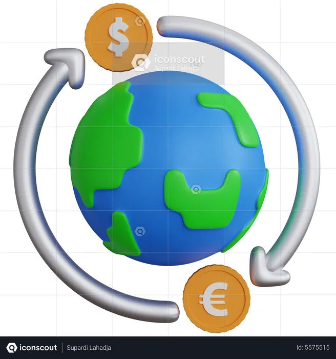 International Currency Exchange  3D Icon