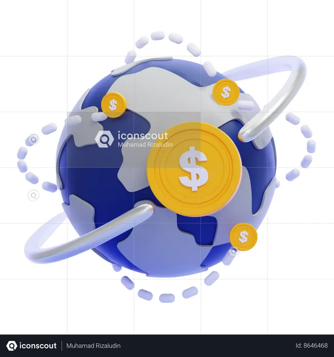 International Finance  3D Icon