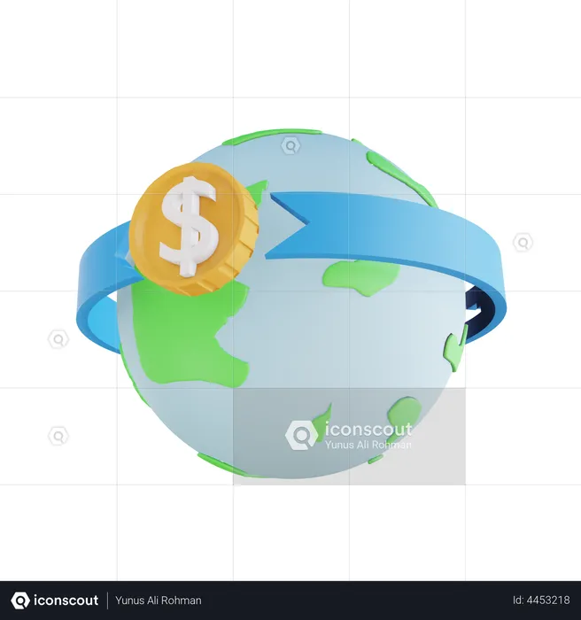 International Finance  3D Illustration