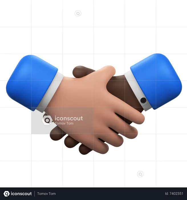 International Handshake Hands Gesture  3D Icon