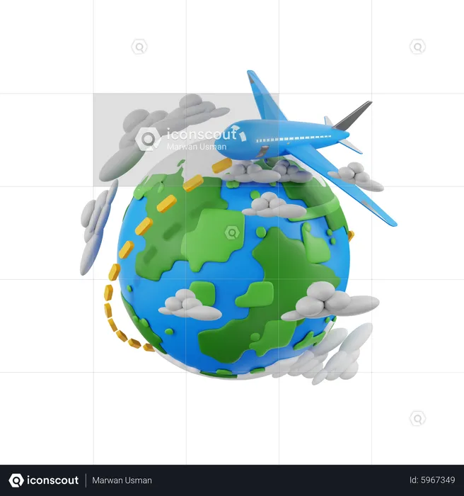 International Journey  3D Icon