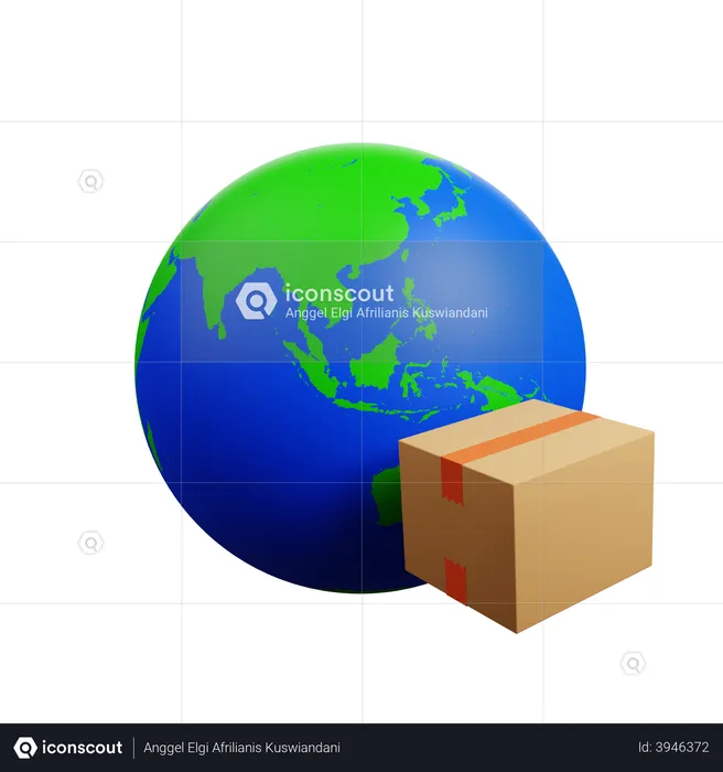 International shipping  3D Illustration