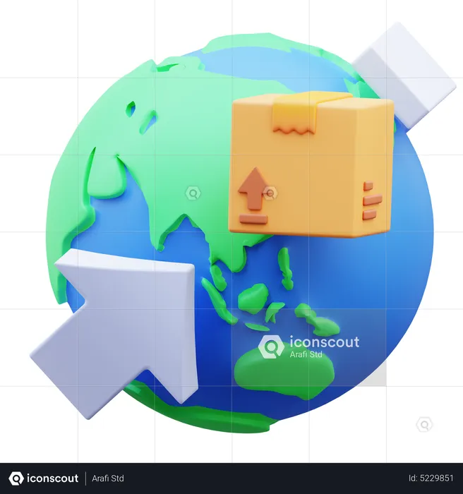 International Shipping  3D Icon