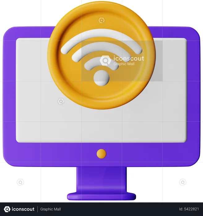 Internet Zugang  3D Icon