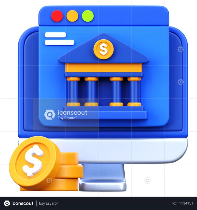 Internet banking  3D Icon