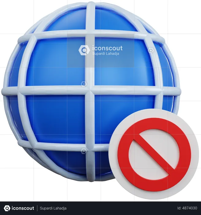 Internet Banned  3D Icon