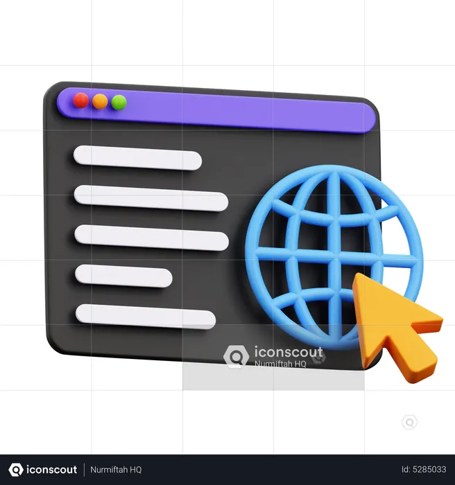 Internet Browse  3D Icon