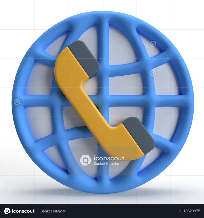 インターネット通話  3D Icon