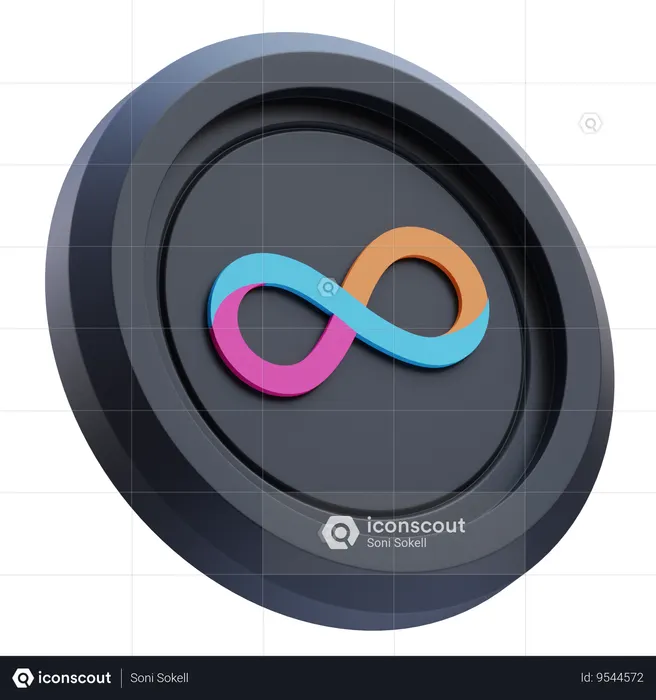 Internet Computer Cryptocurrency  3D Icon
