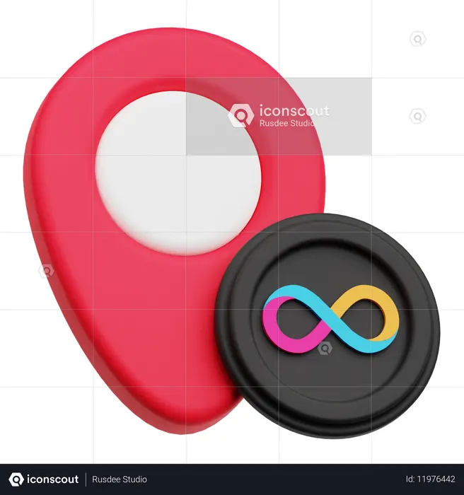 Internet Computer Location  3D Icon