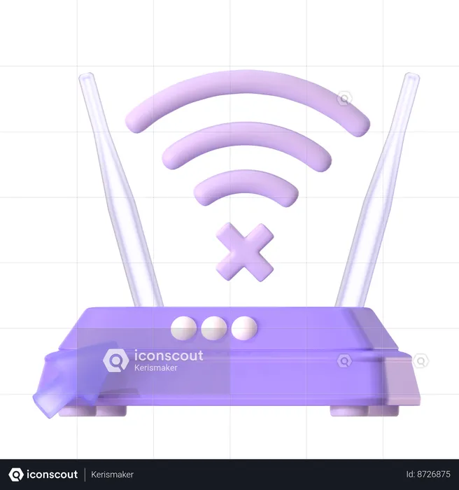 Internet Disconnect  3D Icon