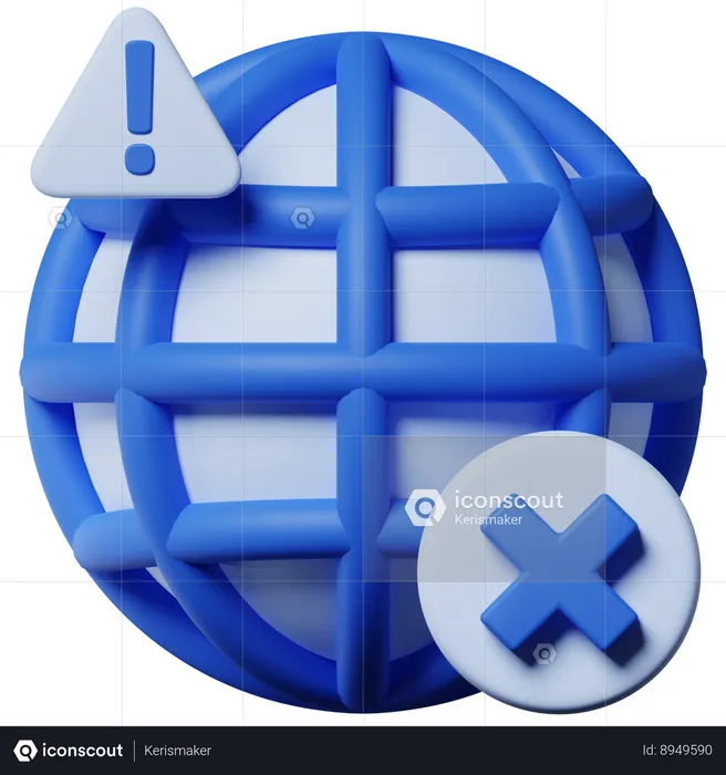 Internet Disconnected  3D Icon