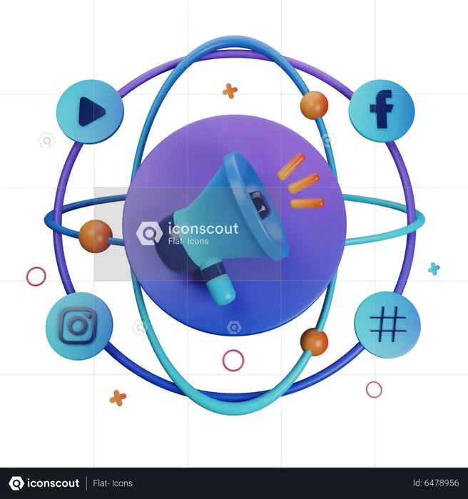 Internet Marketing  3D Icon