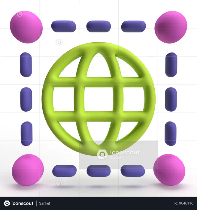 Internet Network  3D Icon