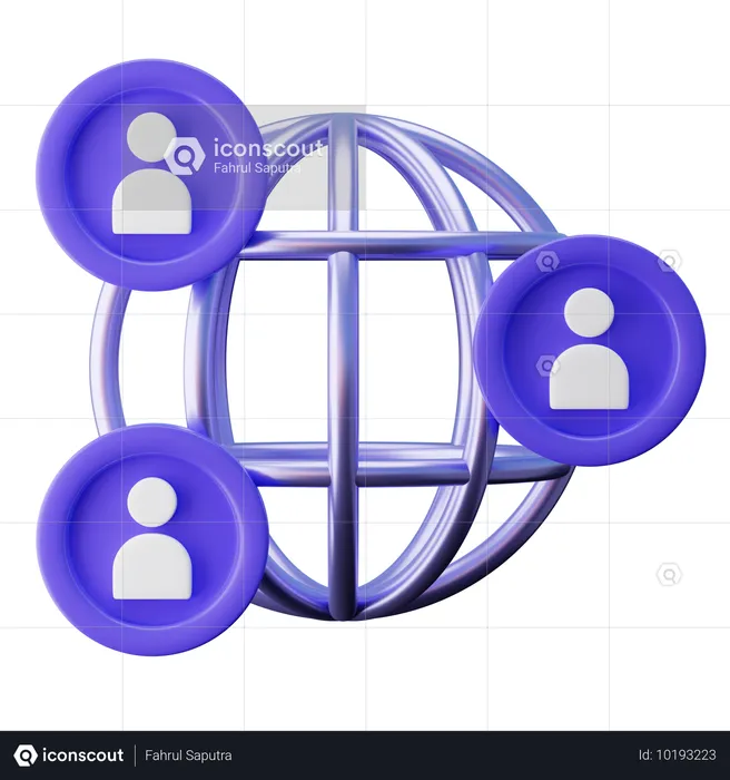 Internet Networking  3D Icon