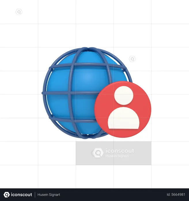 Internet profile  3D Icon