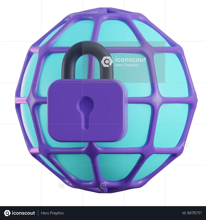 Internet Protection  3D Icon