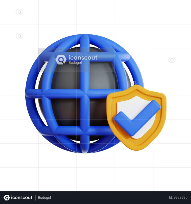 Internet Protection  3D Icon