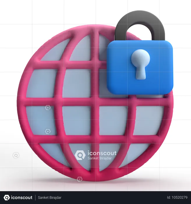 Internet Security  3D Icon