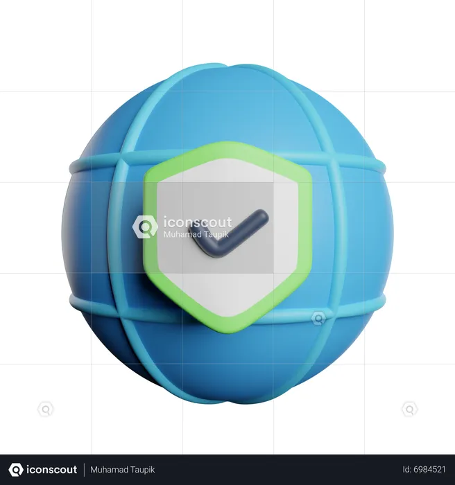 Internet Security  3D Icon