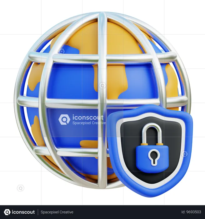 Internet Security  3D Icon