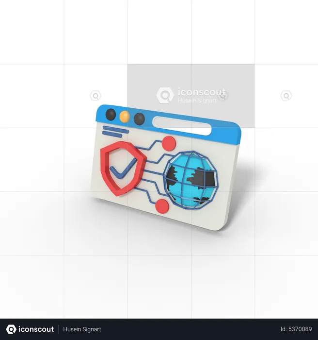 Internet Security  3D Icon