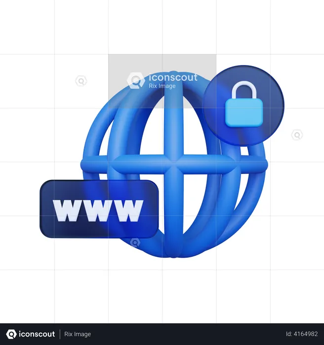 Internet Security  3D Illustration