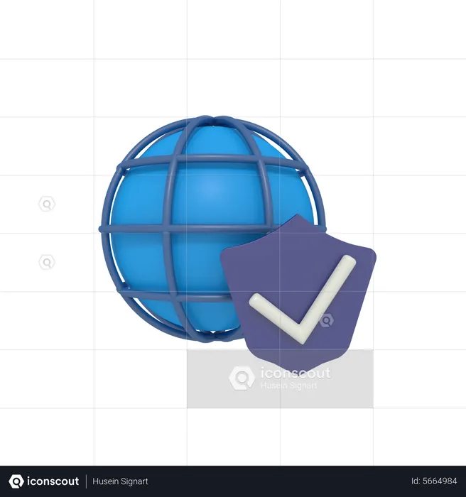 Internet sicherheit  3D Icon