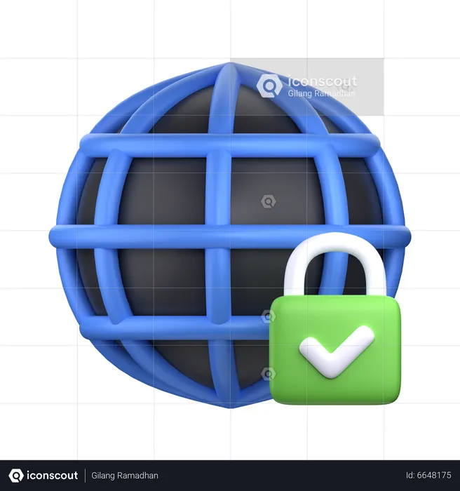 Internet sicherheit  3D Icon