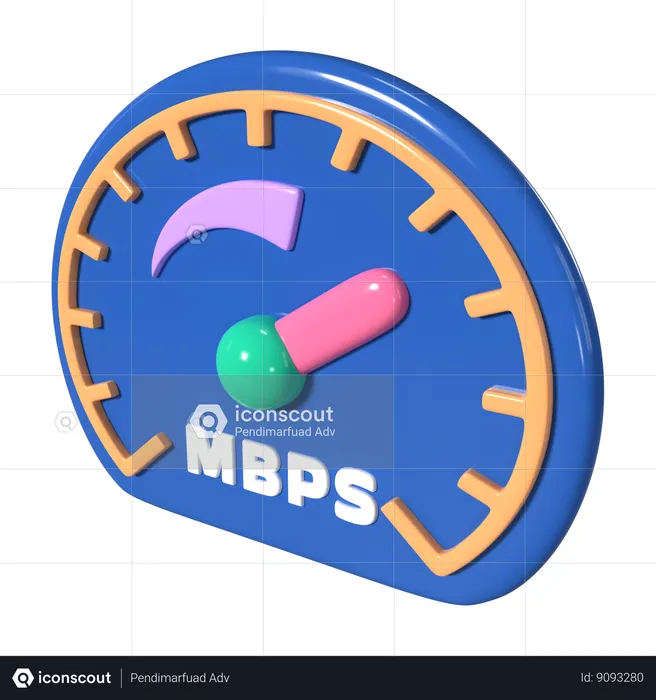 Internet Speed  3D Icon