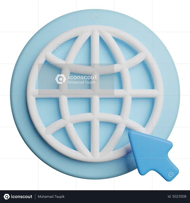 Internet Web Click  3D Icon