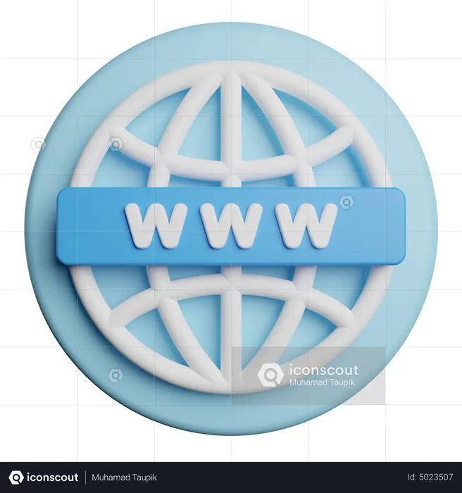 Internet Web Domain  3D Icon