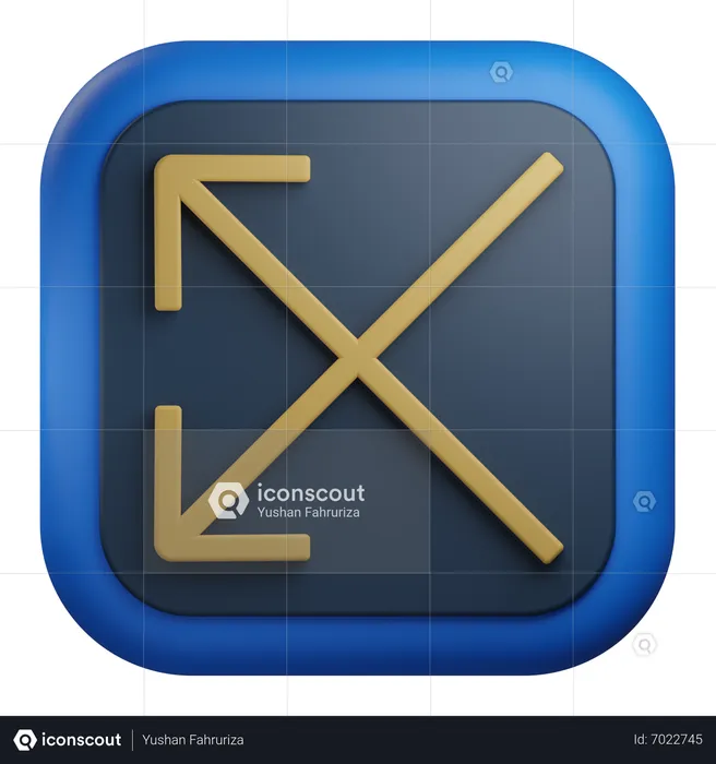 Intersect Arrow  3D Icon