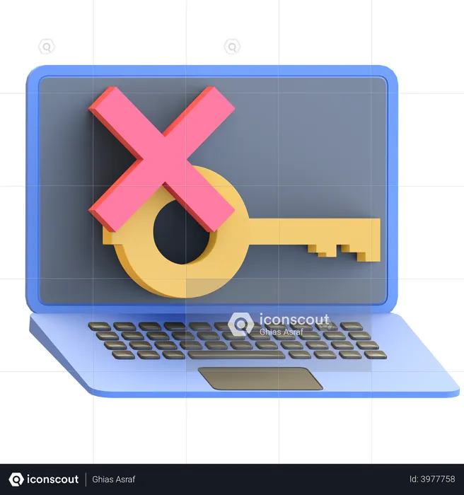 Invalid login detail  3D Illustration