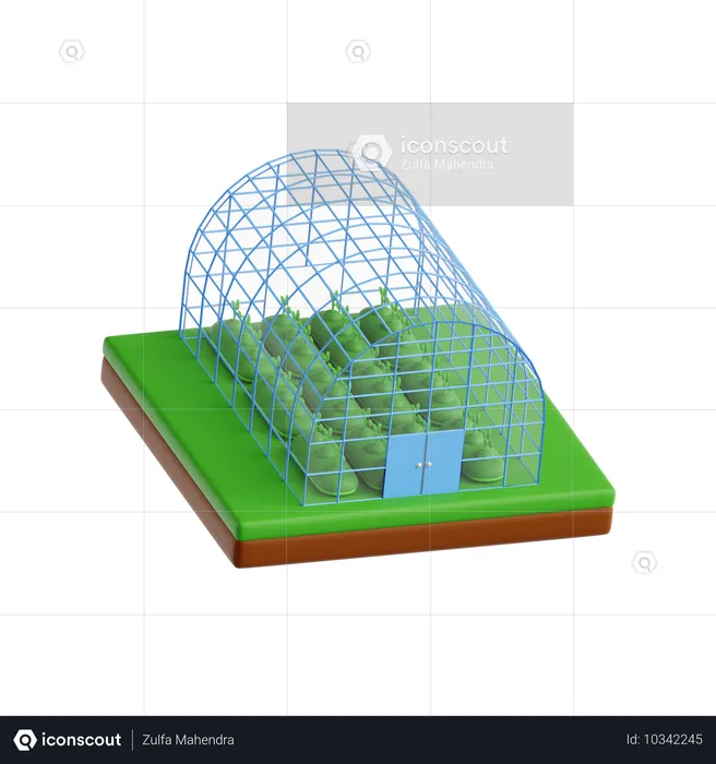 Invernadero con orgánico  3D Icon