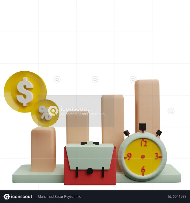 Inversión a corto plazo  3D Icon