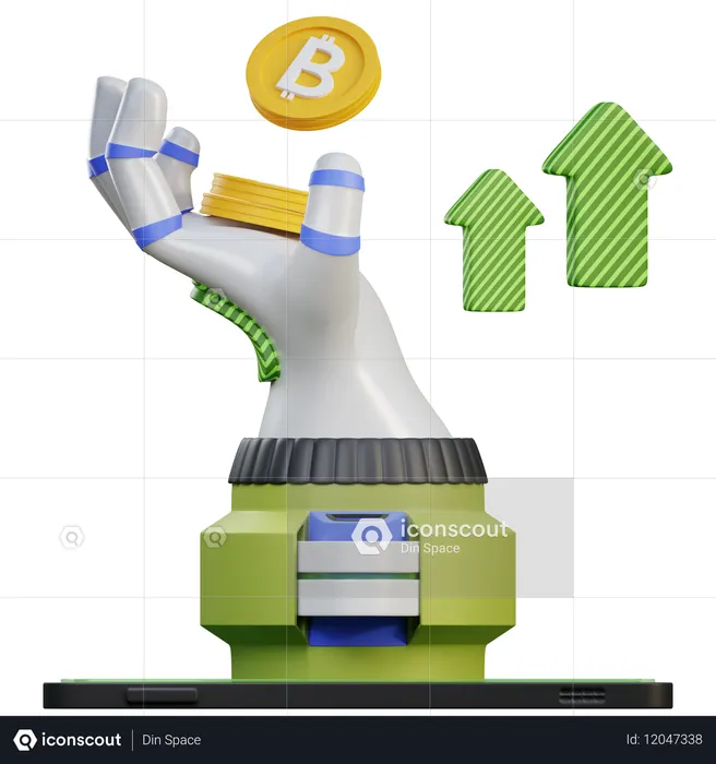 Inversión bitcoin  3D Icon