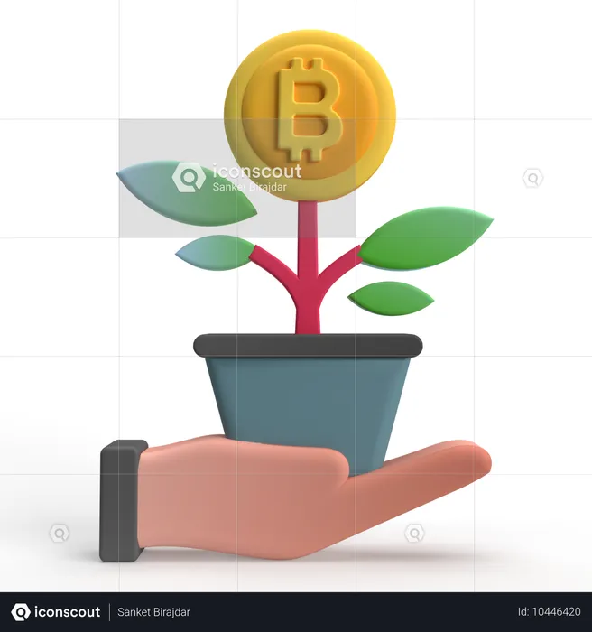 Inversión bitcoin  3D Icon