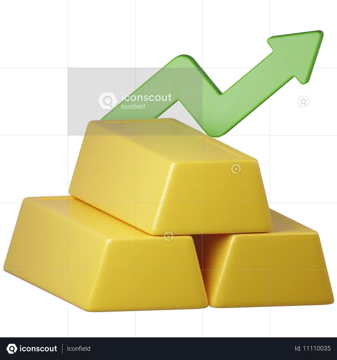 Inversión en oro  3D Icon