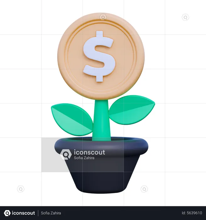 Inversión financiera  3D Icon