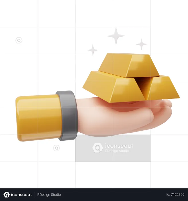 Inversión en oro  3D Icon