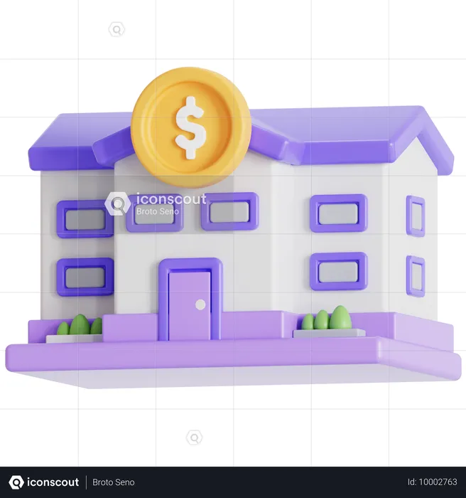 Inversión en propiedades  3D Icon