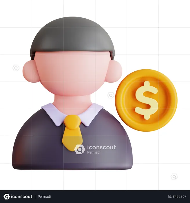 Inversor financiero  3D Icon